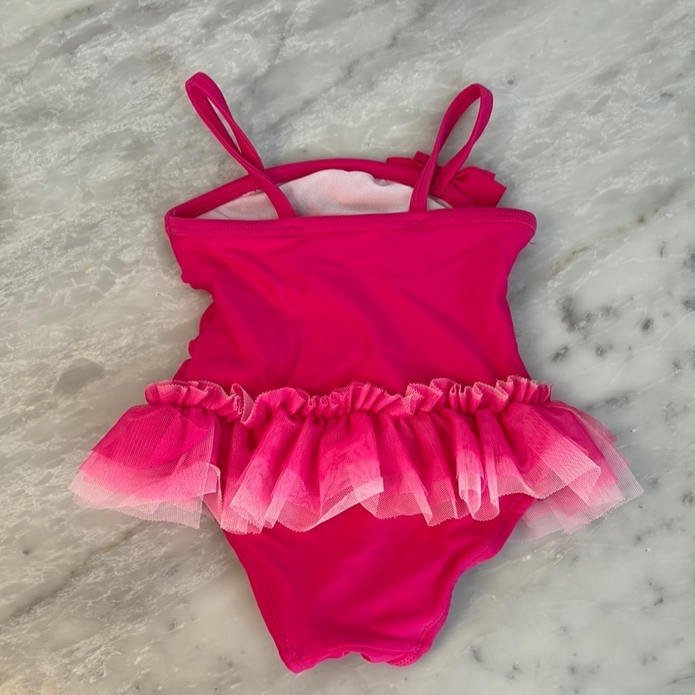 Pink Ruffled Swimsuit for Kids - Picture 2 of 2